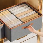 Foldable Double Compartment Closet Organizer
