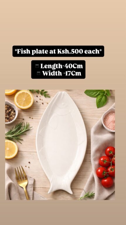 14 inch Ceramic Fish plate