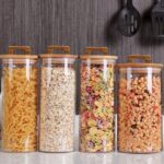 Glass Storage Jar With Acacia Wood Lid