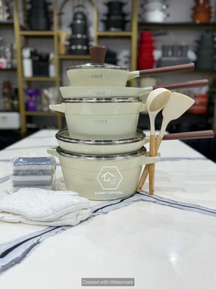 16-piece Cream White USFE Athena Cookware Set