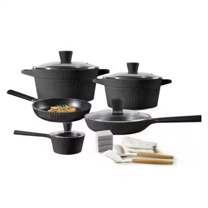 16-Piece Black USFE Athena Cookware set