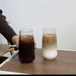 Custom Striped Borosilicate Glass Cup