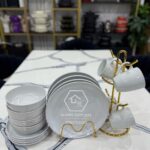 16pc Ceramic White Dinner Set