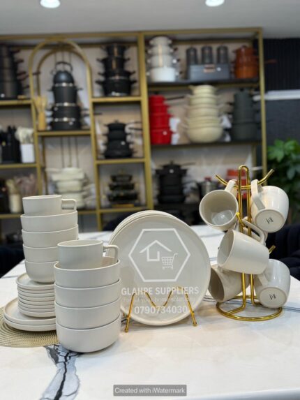 32pcs Cream White Dinner Set