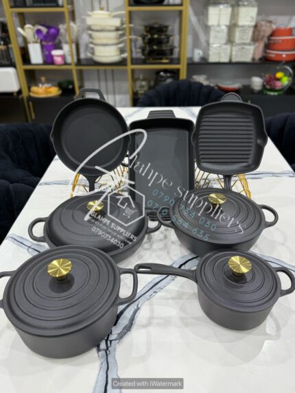 Pre seasoned Raw cast iron cookware set