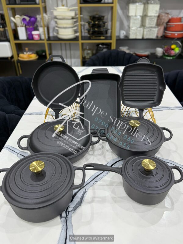 Pre Seasoned Raw Cast Iron Cookware Set