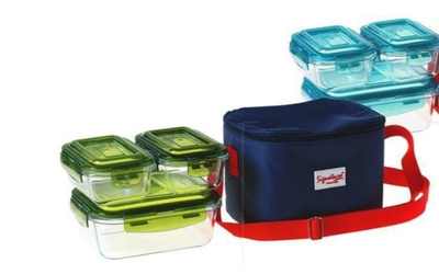 Signature 3pcs High Borosilicate Storage Bowl With Lid And Thermal Bag