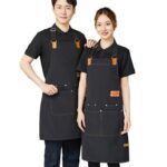 Premium Apron With Pockets And Adjustable Leather Straps