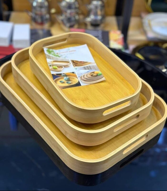 3pcs Multi-functional Bamboo Trays