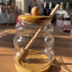Honey Cannister Container Lid And Stirring Rod