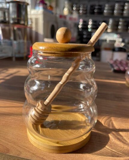 Honey Cannister Container Lid And Stirring Rod