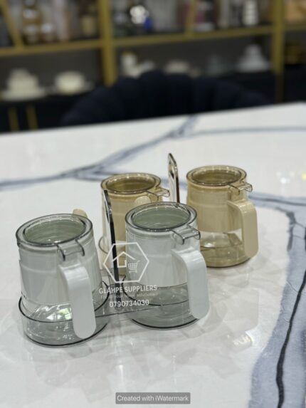 2pc Condiment With Spoon