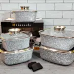 Edenberg 12pc square Cookware Set (EB-3987)