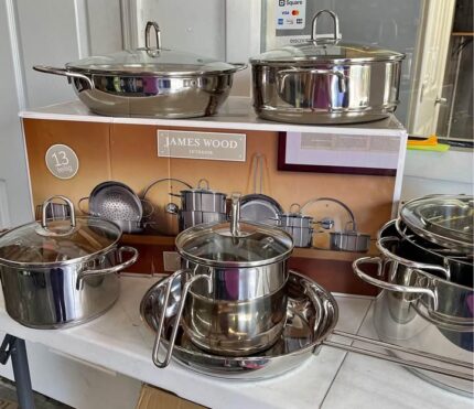 James Wood 13-Piece Premium Stainless Steel Cookware Set