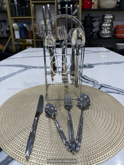Heavy Duty 24 pc Stainless Steel Cutlery Set