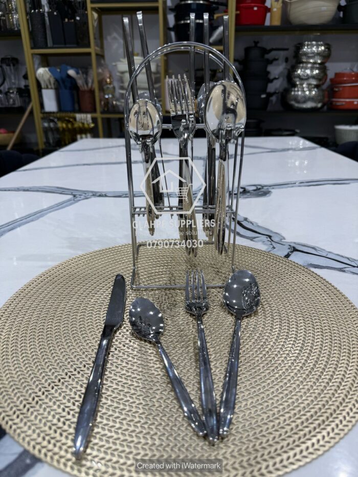 Heavy Duty 24 pc Stainless Steel Cutlery Set