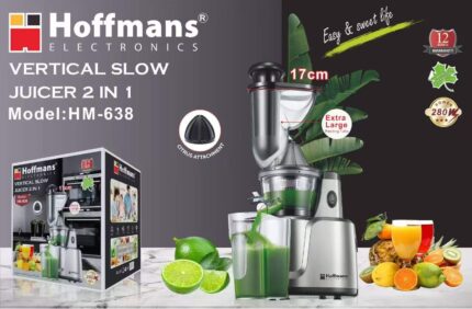 Hoffmans Vertical Slow Juicer 2-in-1 – Model HM-638