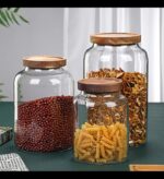 Borosilicate Glass Storage Jar With Acacia Lid