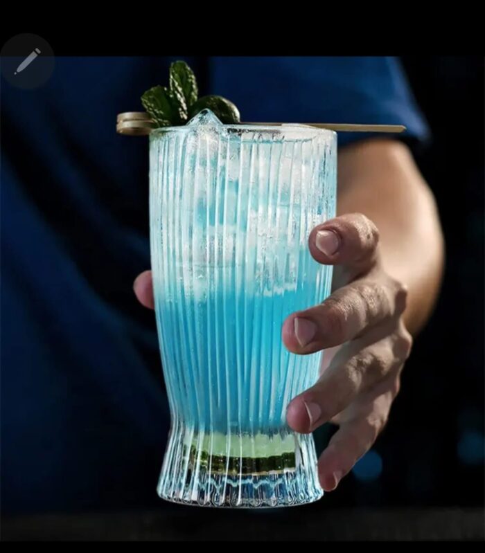 Unique Striped Fish-like Aesthetic Highball Glass