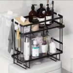 Double Layer Bathroom/ Toilet Racks With Tissue Holder