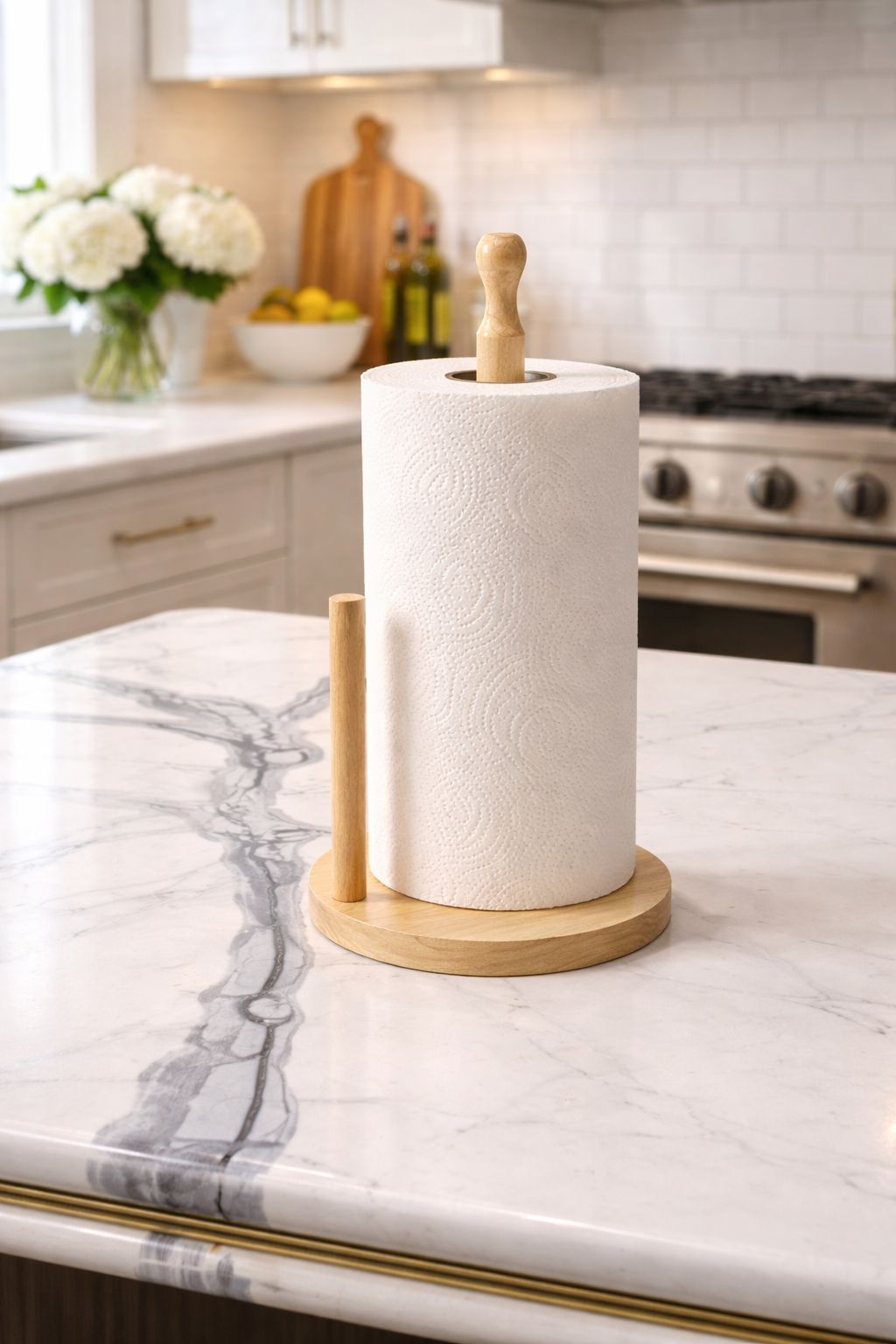 IMG-20260323-WA0003 Bamboo Paper Towel Holder – Kitchen Roll Dispenser Stand - Image 1
