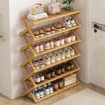 5-Tier Foldable Bamboo Shoe Rack