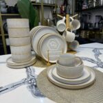 Luxury Gold-Rimmed Ceramic Dinner Set