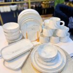 Elegant Marble Ceramic Dinner Set