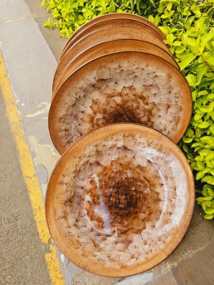 Artisan Amber Glaze Decorative Plates