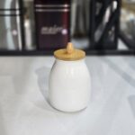 Single Ceramic Cannister with bamboo lid.