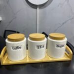 Elegant Coffee, Tea, and Sugar Canister Set