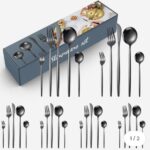30-Piece Black Cutlery Set