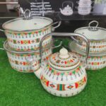 Enamel Cookware Set with Kettle
