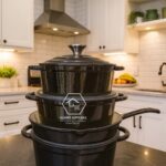 4pc Black Enamel Cast Iron