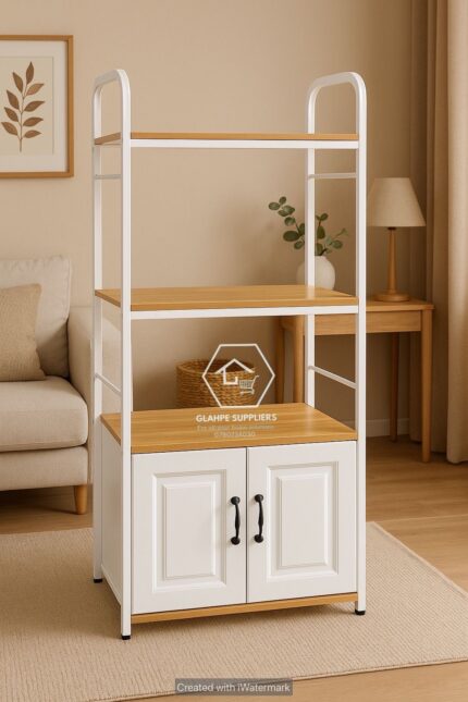 White Multifunctional organization rack.