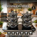 Edenberg stainless steel cookware set apple design EB 4038
