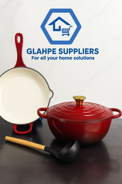 3pcs enamel cast iron set