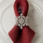 Silver elegant napkin holder rings