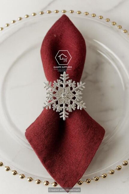 Silver elegant napkin holder rings