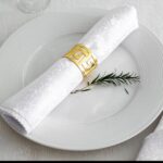 Gold elegant napkin holder rings