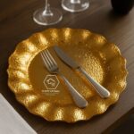 Golden charger plates