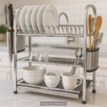 3 tier durable stainless steel dishrack