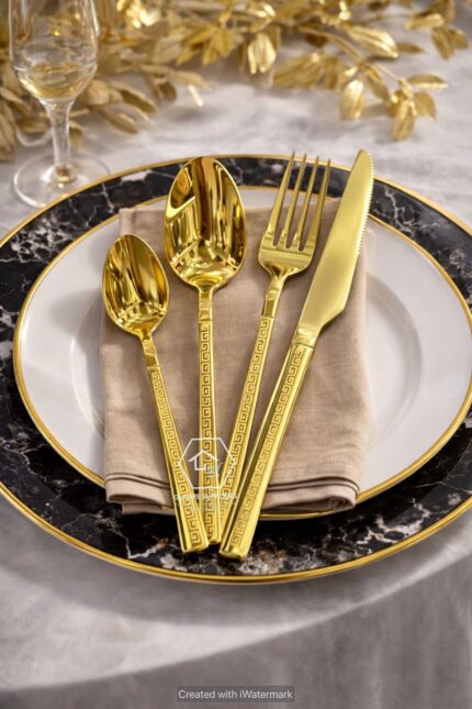 Luxury gold cutlery