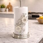 Floral paper towel holder