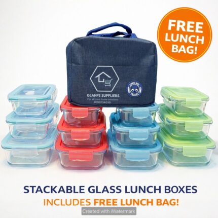 Glass lunch box set