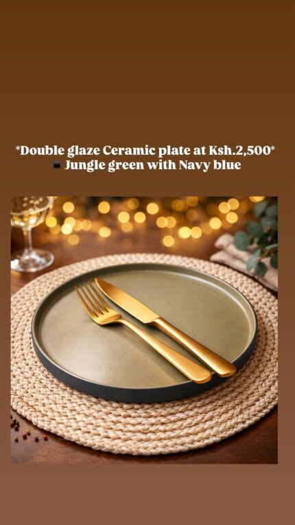 Double glaze dinner plate