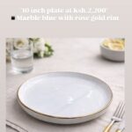 Marble plates with gold rim