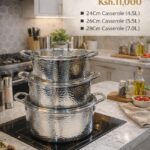 6pcs Uakeen stainless steel cookware set