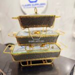 chaffing dishes vintage black