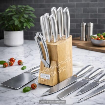 8pcs silver kitchen knife set